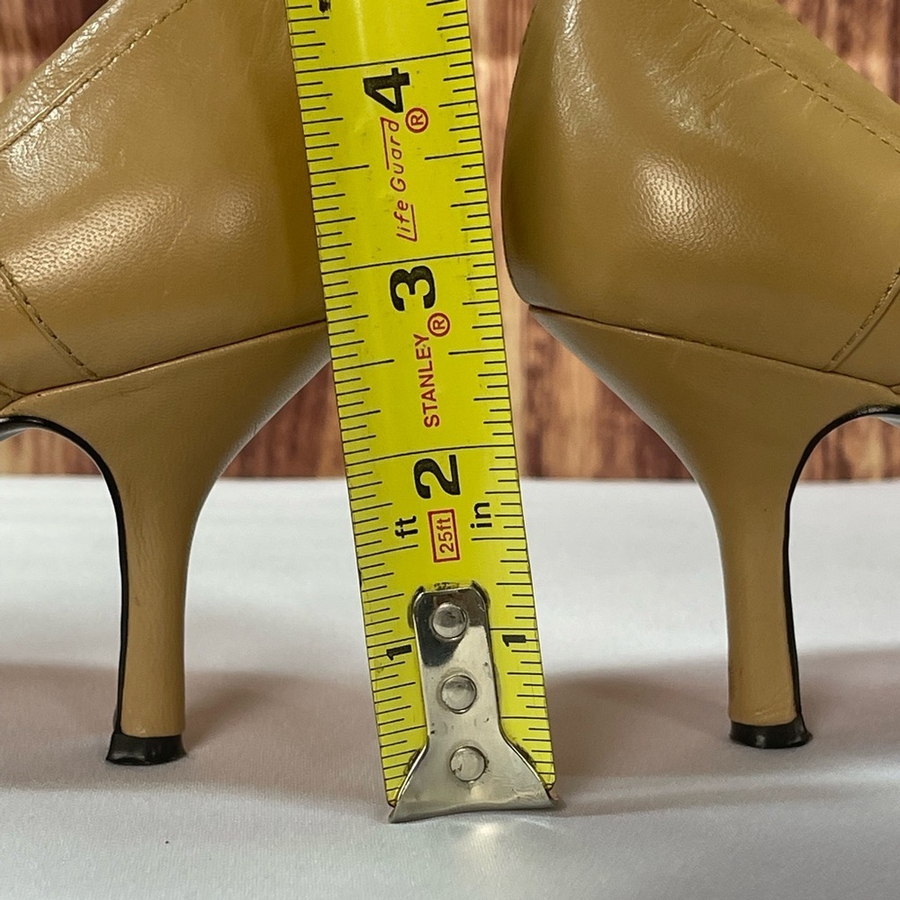 Nine & Company DUNN leather tan pointed toe heeled dress shoes women’s 6.5 M - Picture 17 of 17